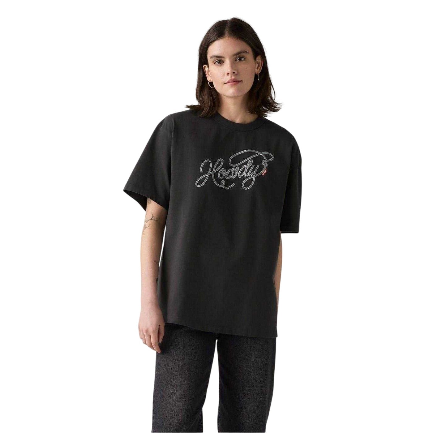 Black - Lifestyle - Levis Womens-Ladies Graphic Print Boyfriend T-Shirt