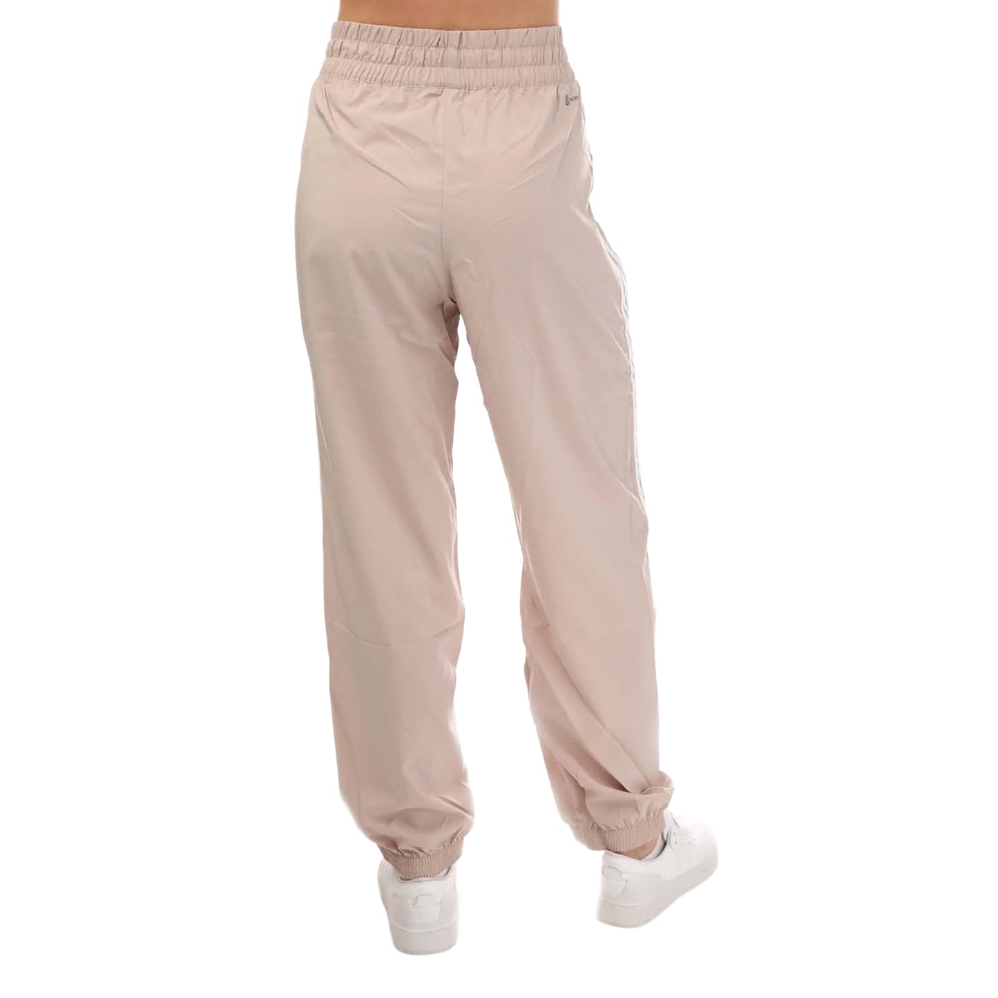 Taupe - Back - Adidas Womens-Ladies Train Icons Woven Jogging Bottoms