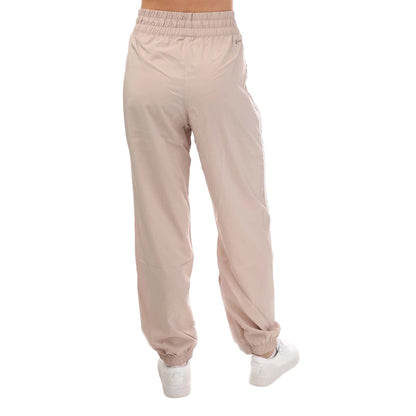 Taupe - Back - Adidas Womens-Ladies Train Icons Woven Jogging Bottoms