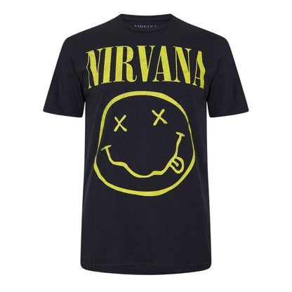 Black - Front - Nirvana Mens Band Regular T-Shirt