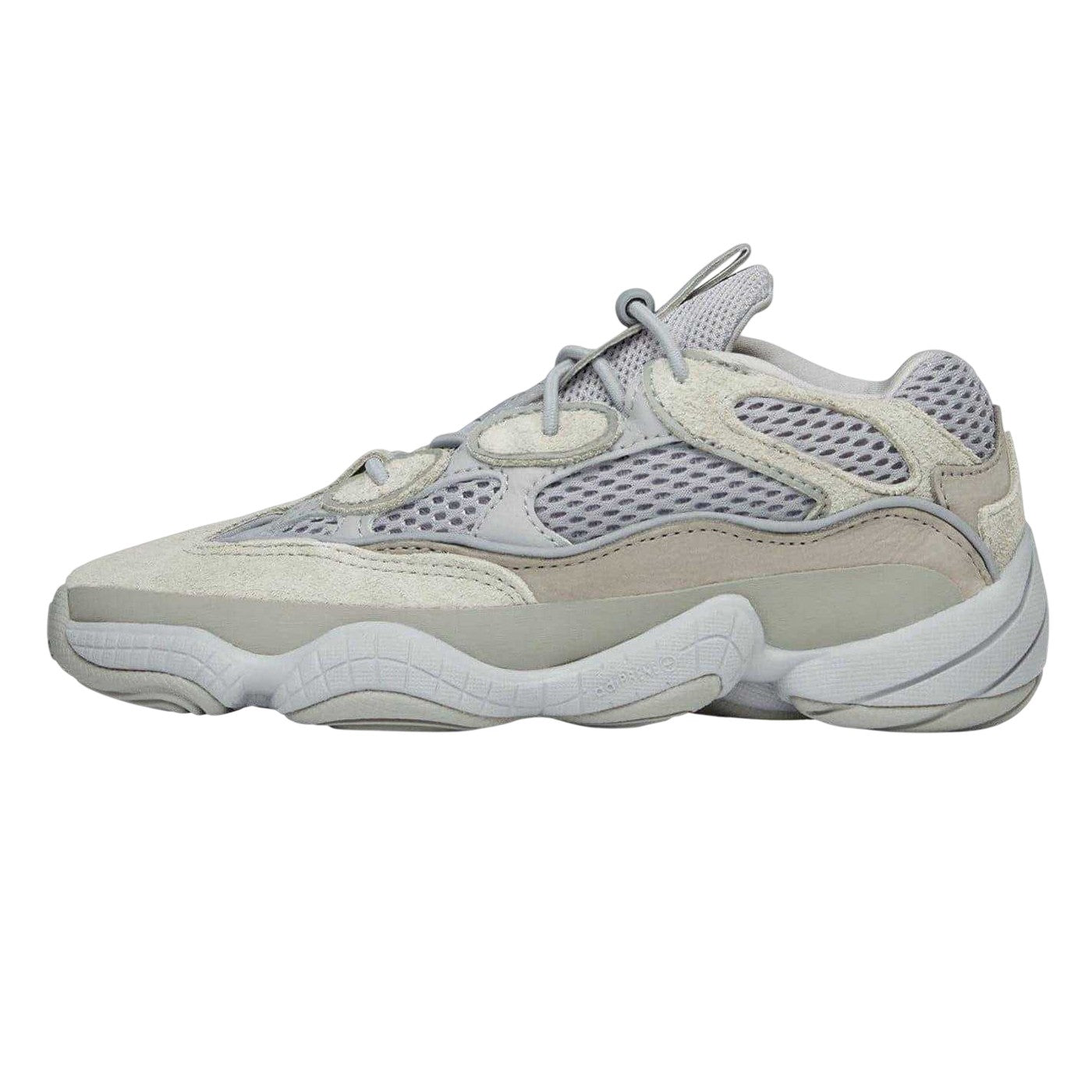 Stone - Back - Yeezy Childrens-Kids 500 Suede Trainers