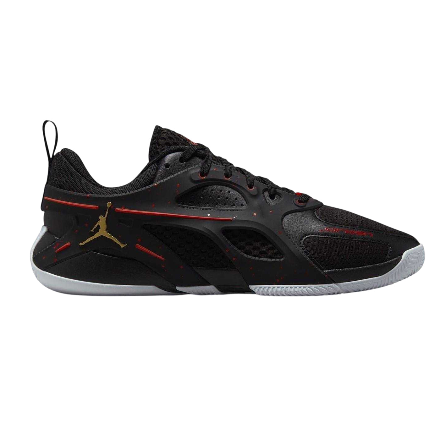 Black-Red-Black - Front - Nike Mens Jordan Speckle Basketball Shoes