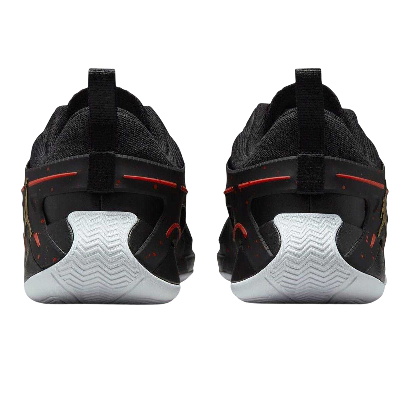 Black-Red-Black - Back - Nike Mens Jordan Speckle Basketball Shoes