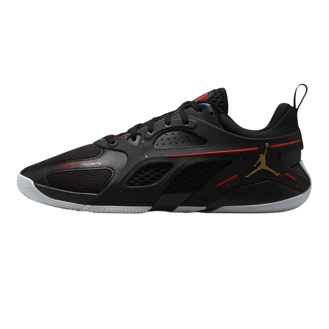 Black-Red-Black - Lifestyle - Nike Mens Jordan Speckle Basketball Shoes