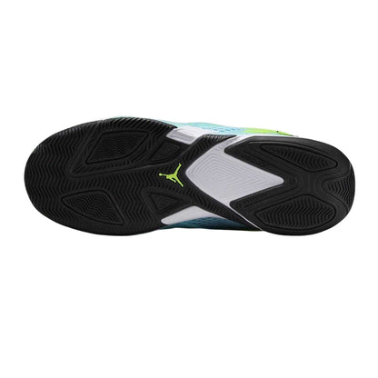 Blue-Black-Lime - Side - Nike Mens Jordan Speckle Basketball Shoes