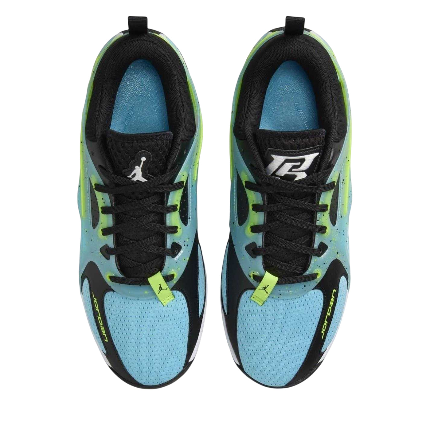 Blue-Black-Lime - Lifestyle - Nike Mens Jordan Speckle Basketball Shoes