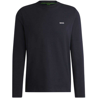Dark Blue - Front - Boss Mens Classic Logo Regular T-Shirt