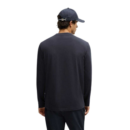 Dark Blue - Back - Boss Mens Classic Logo Regular T-Shirt
