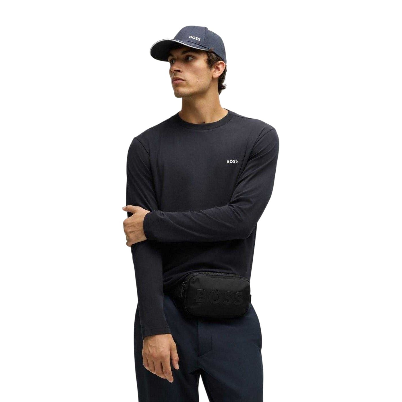 Dark Blue - Lifestyle - Boss Mens Classic Logo Regular T-Shirt