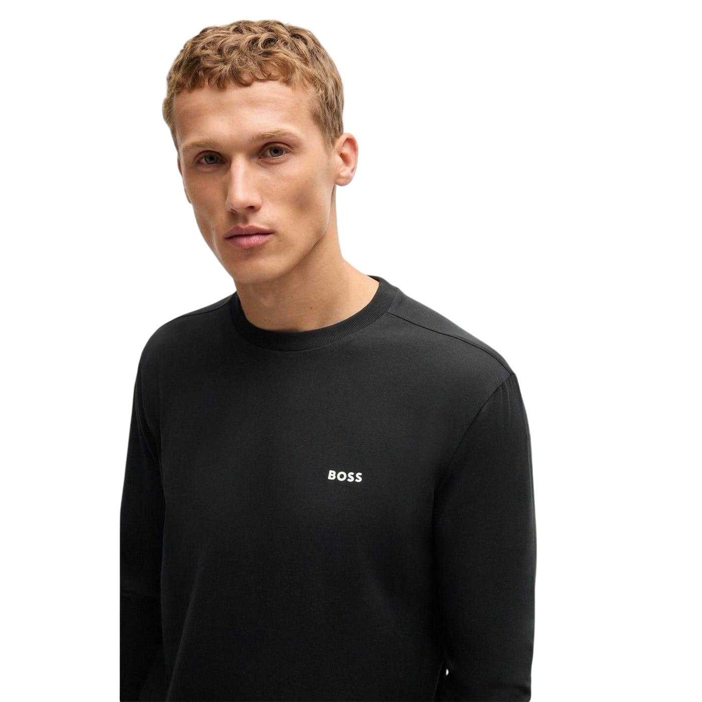 Black - Side - Boss Mens Classic Logo Regular T-Shirt