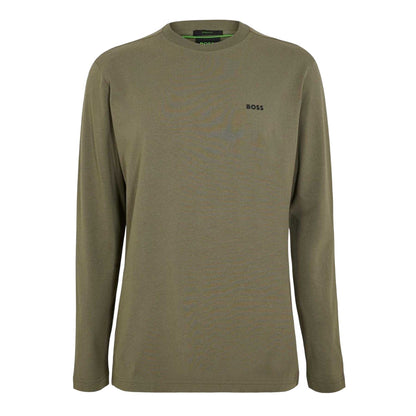Dark Beige - Front - Boss Mens Classic Logo Regular T-Shirt