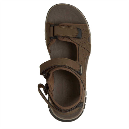 Brown - Pack Shot - Skechers Mens Flat Sandals