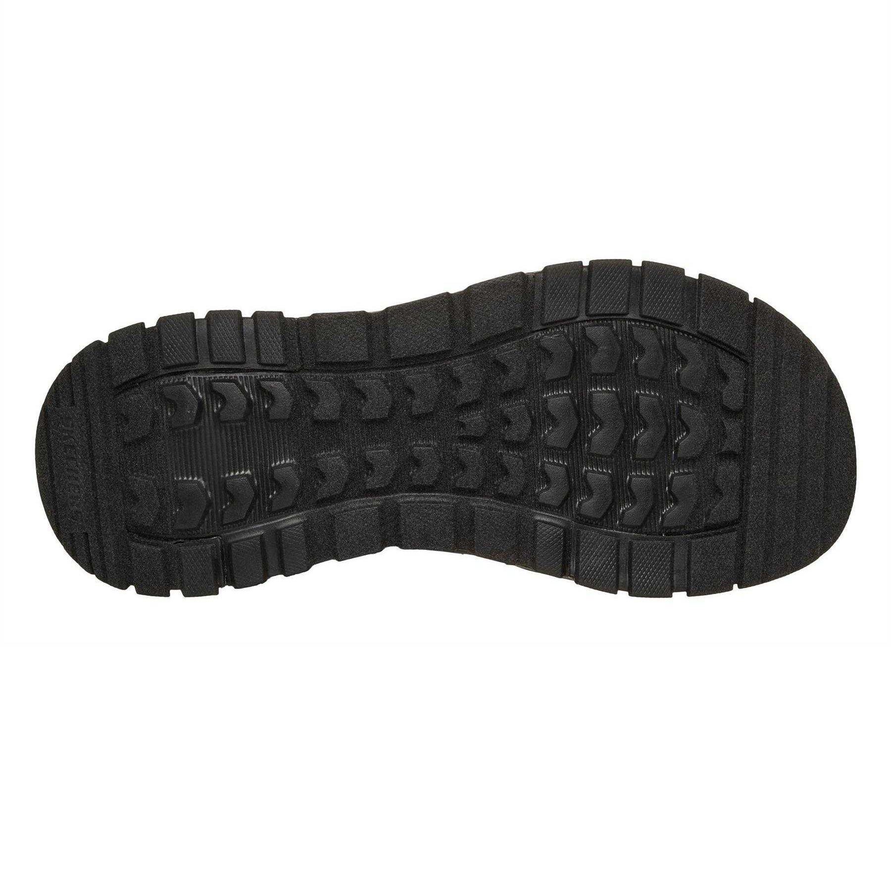 Black - Back - Skechers Mens Flat Sandals