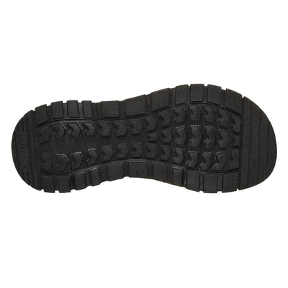 Black - Back - Skechers Mens Flat Sandals
