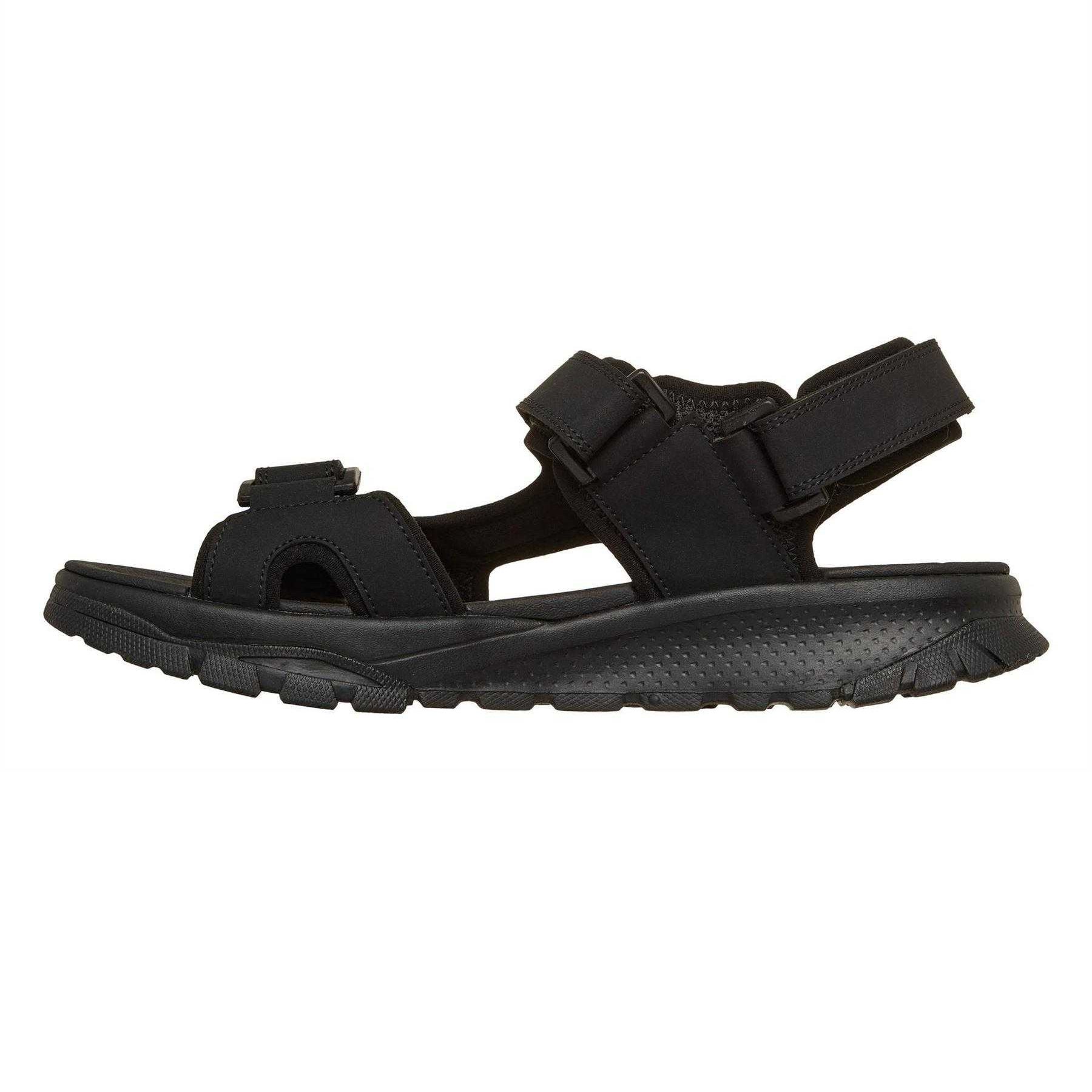 Black - Lifestyle - Skechers Mens Flat Sandals