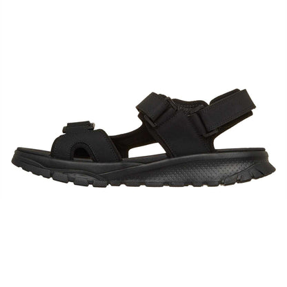 Black - Lifestyle - Skechers Mens Flat Sandals