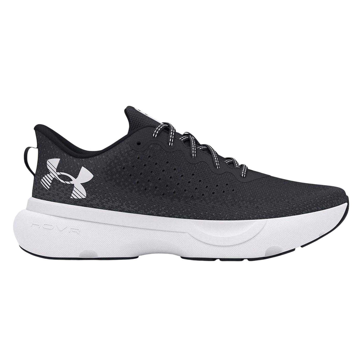 Black-White - Side - Under Armour Mens Infinite Trainers