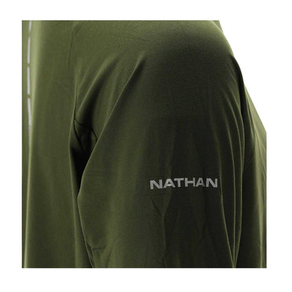 Forest Green Melange - Side - Nathan Mens Tempo Quarter Zip Raglan T-Shirt