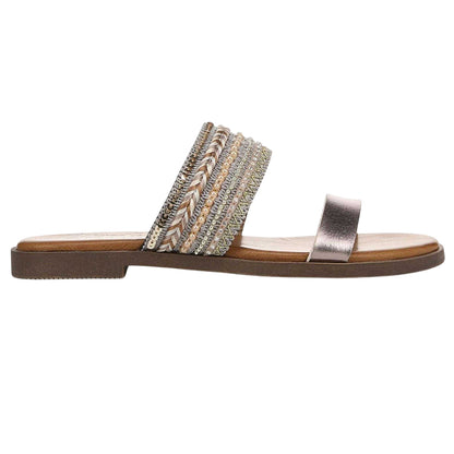 Tan - Side - Blowfish Malibu Womens-Ladies Curtis Embellished Sandals