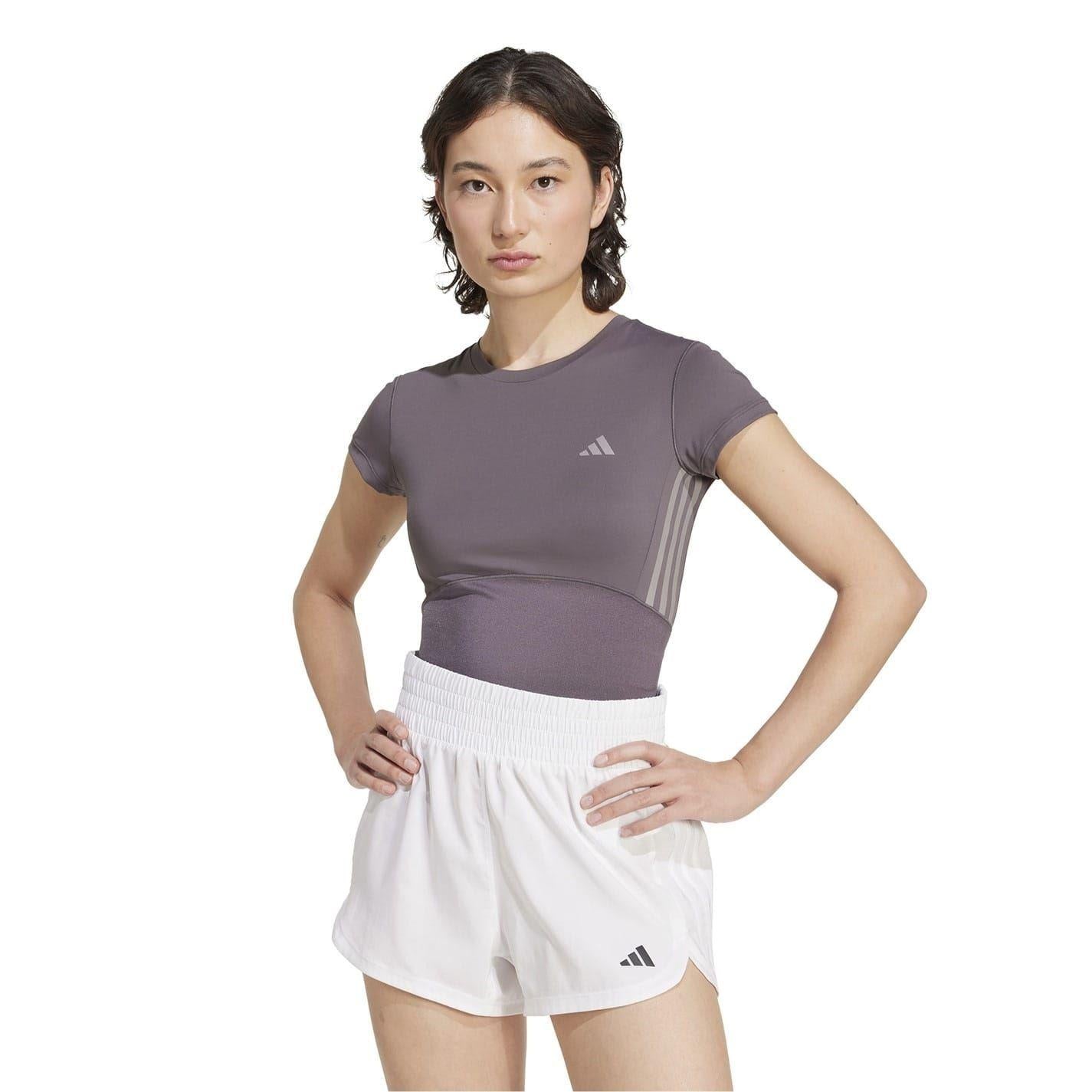 Clay Strata - Lifestyle - Adidas Womens-Ladies Hyperglam Stripe Detail Fitted Crop Top