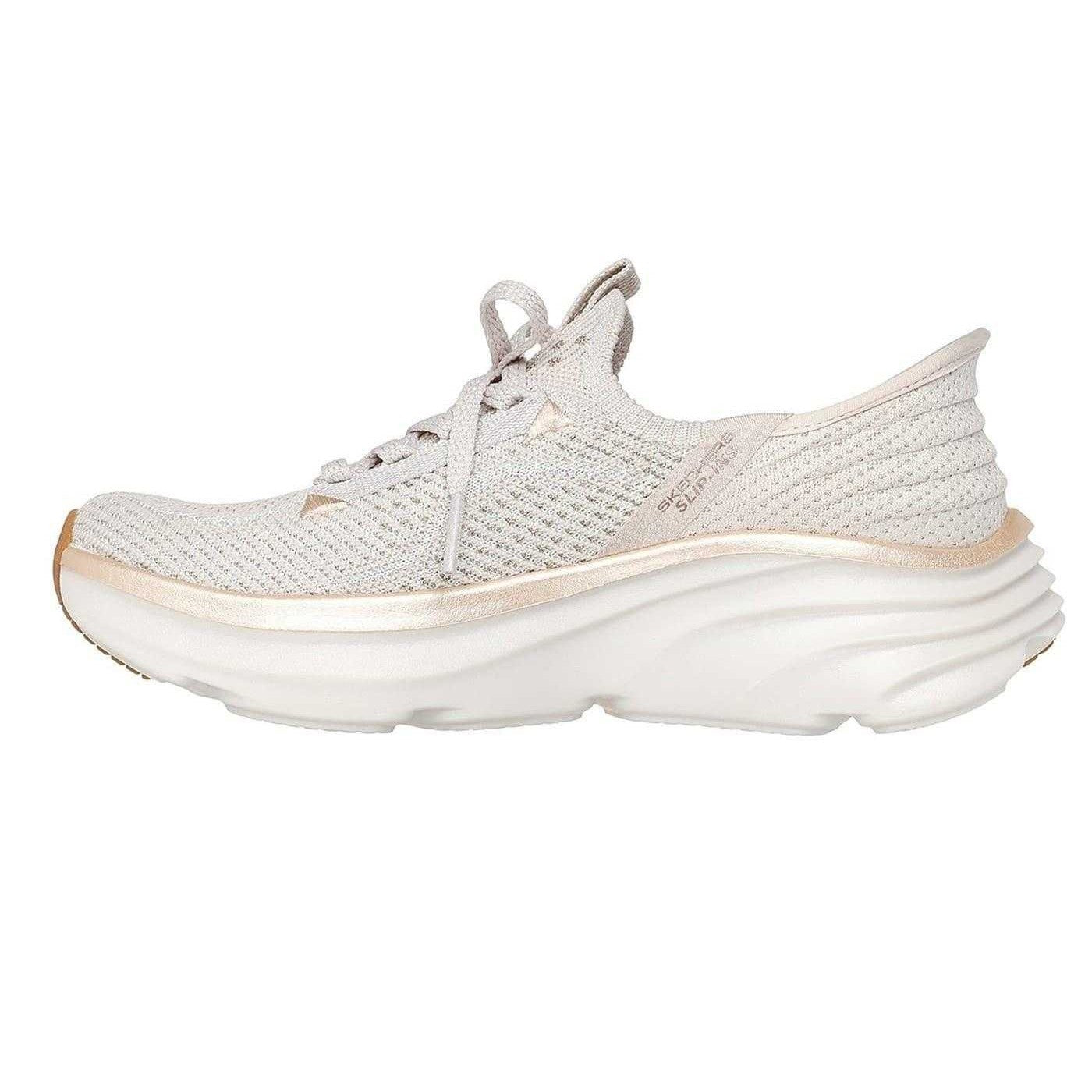 White-Gold - Lifestyle - Skechers Womens-Ladies D´Lux Vapor Foam Trainers