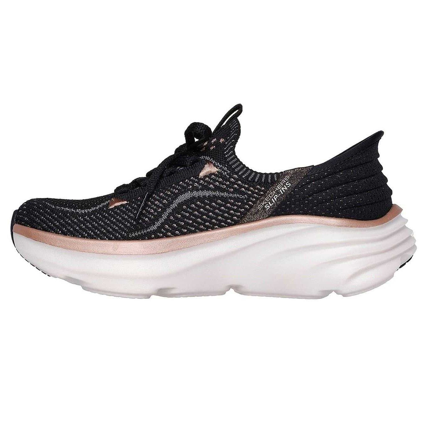 Black-Rose Gold - Lifestyle - Skechers Womens-Ladies D´Lux Vapor Foam Trainers