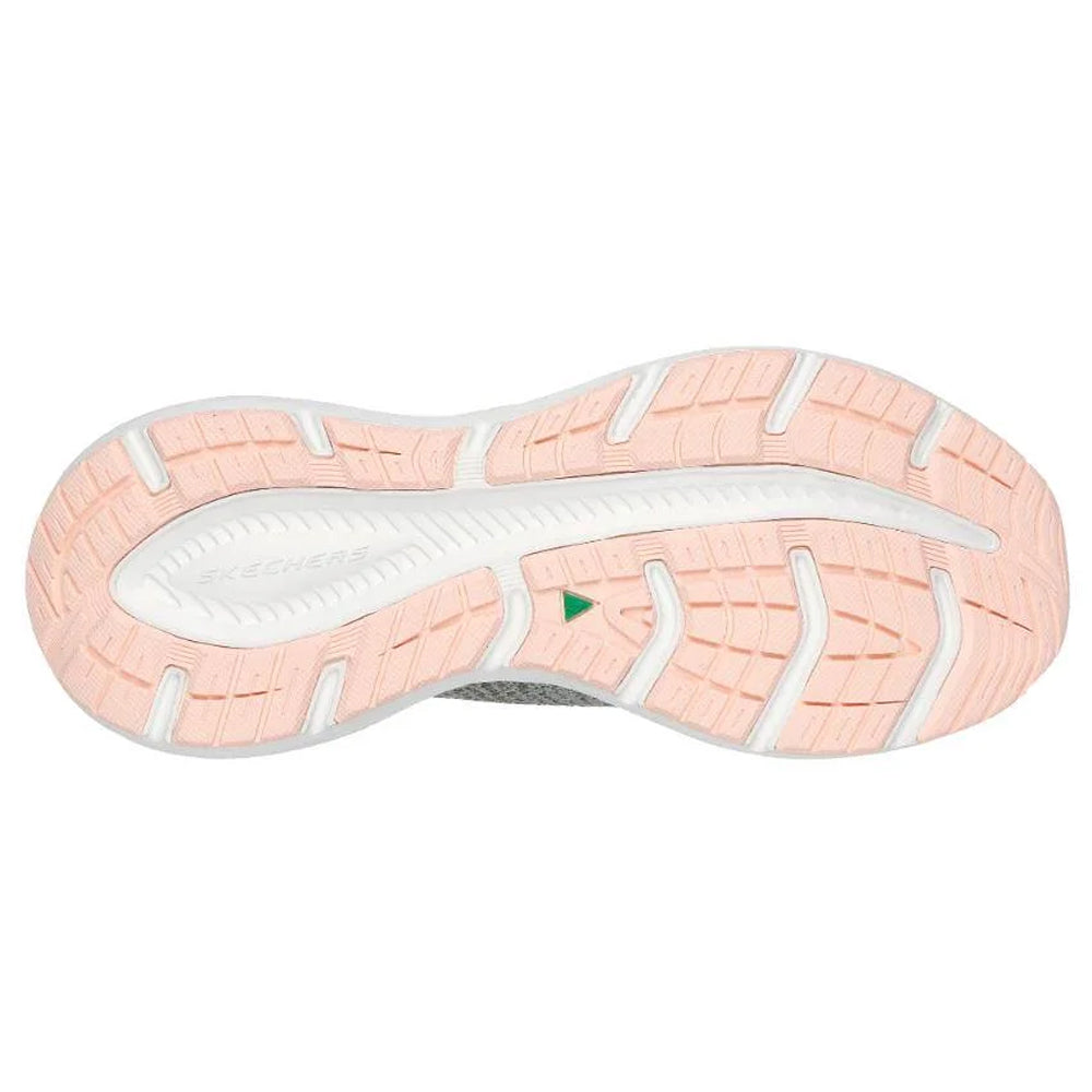 Grey-Peach - Back - Skechers Womens-Ladies Edgeride Slip-In Trainers