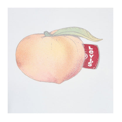 White-Peach - Side - Levis Womens-Ladies Criss Cross Peach Boxy T-Shirt