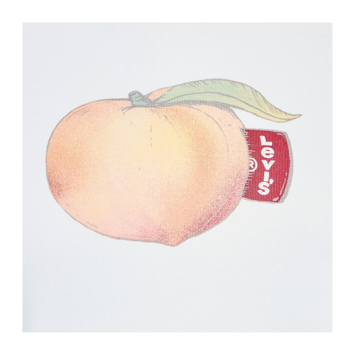 White-Peach - Side - Levis Womens-Ladies Criss Cross Peach Boxy T-Shirt