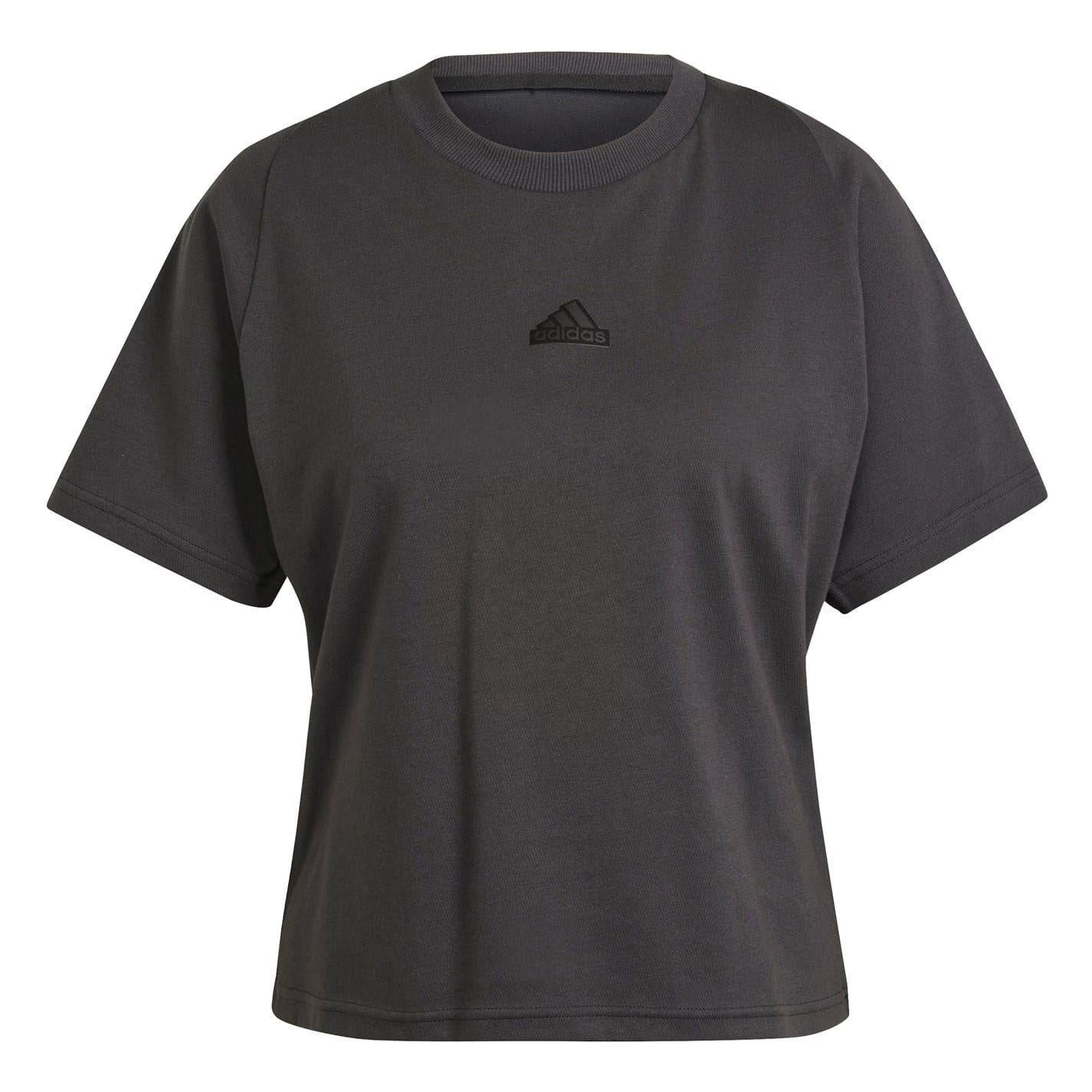 Black - Front - Adidas Womens-Ladies Z.N.E. Crew Neck Regular T-Shirt