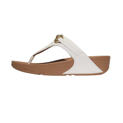 White - Lifestyle - Fit Flop Womens-Ladies Leather Snaffle Standard Sandals