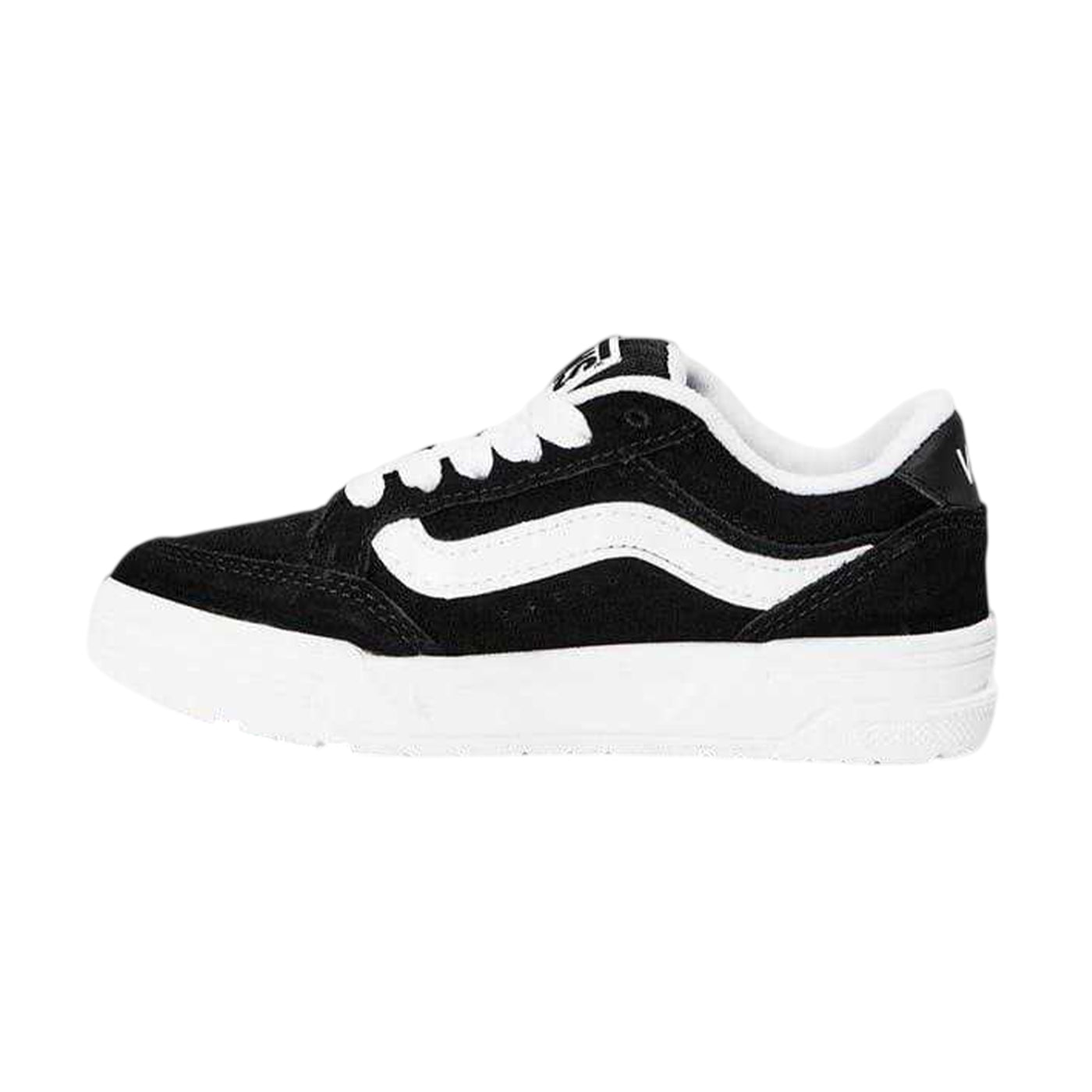 Black-White - Back - Vans Childrens-Kids Hylane Suede Trainers