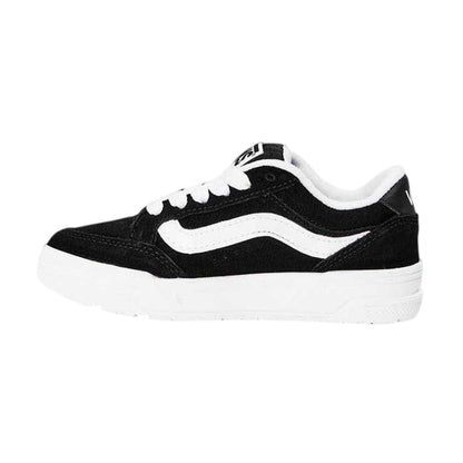 Black-White - Back - Vans Childrens-Kids Hylane Suede Trainers