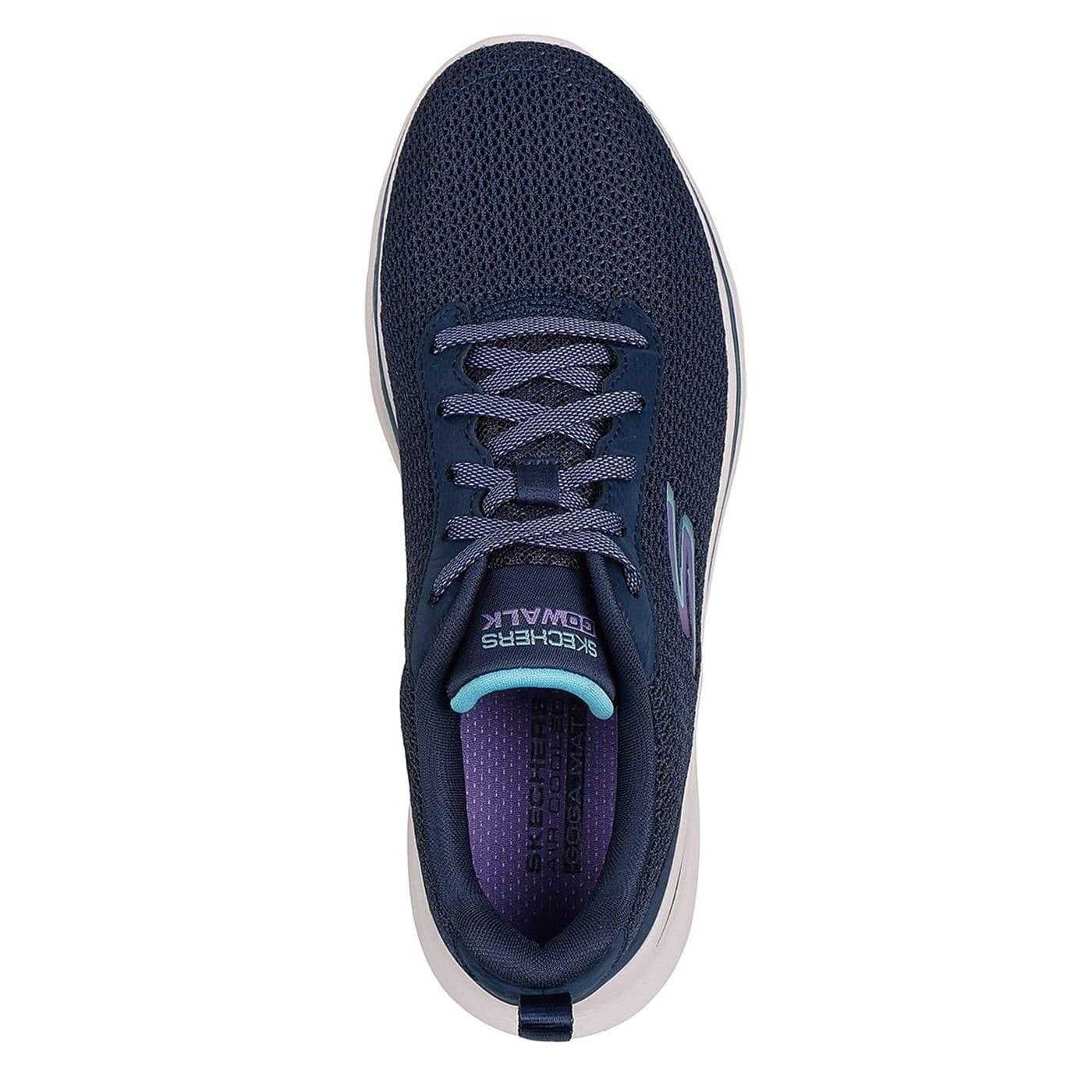 Navy-White - Pack Shot - Skechers Womens-Ladies Athletic Trainers