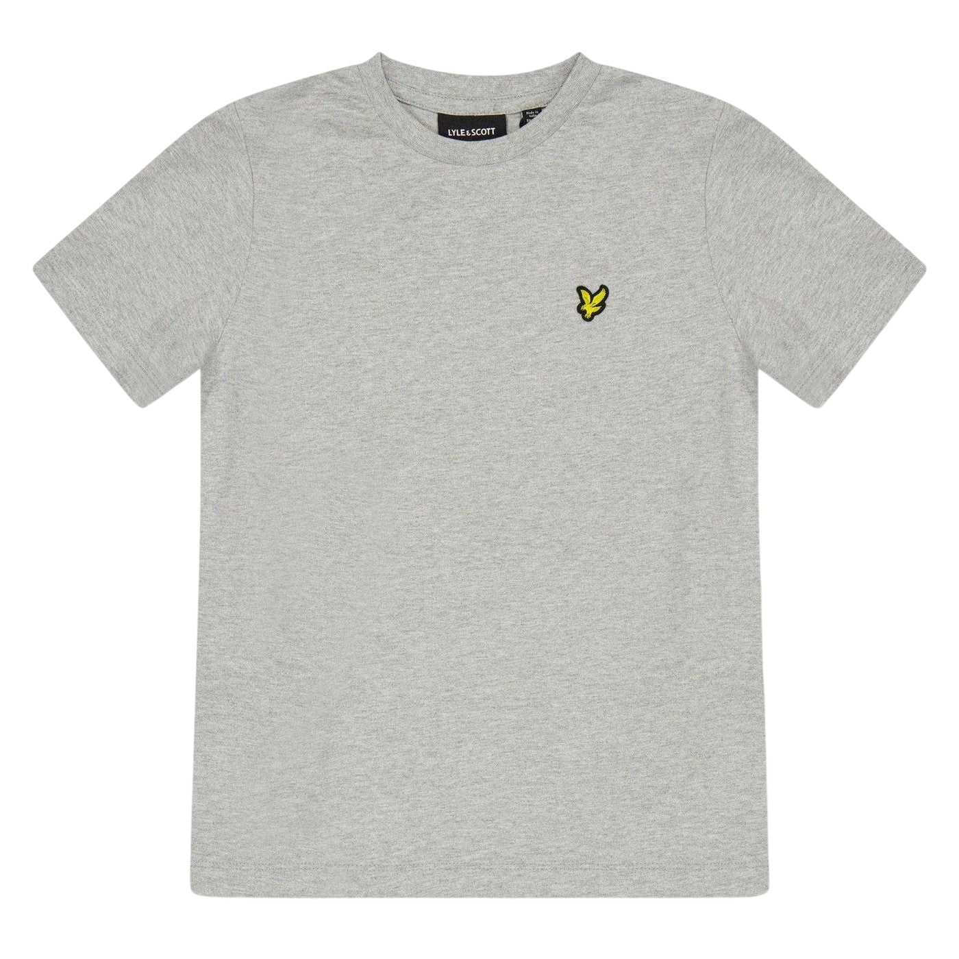 Grey Marl - Front - Lyle & Scott Childrens-Kids Minimalist Regular T-Shirt