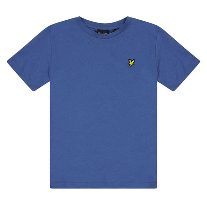Cornflower Blue - Front - Lyle & Scott Childrens-Kids Minimalist Regular T-Shirt