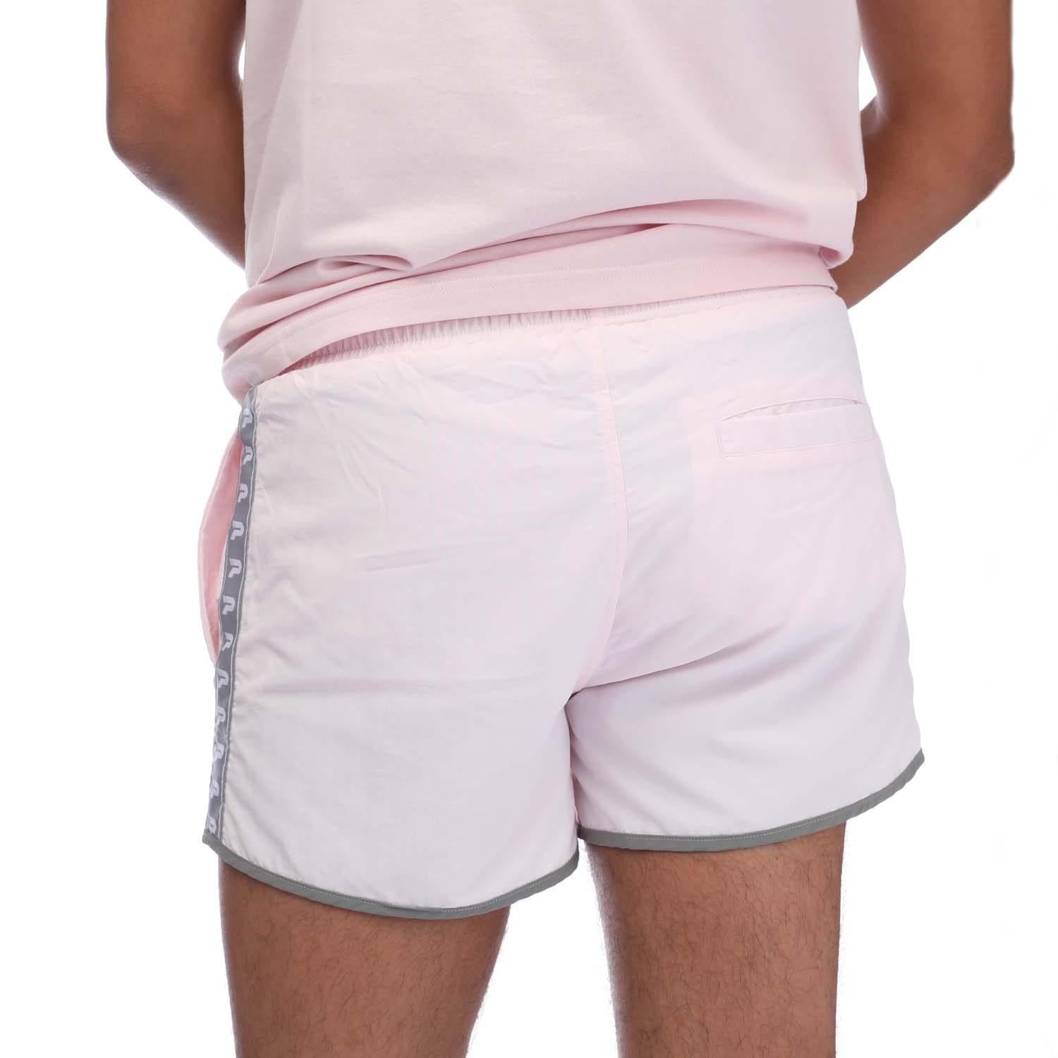 Pink - Back - Patrick Mens Steve Swim Shorts