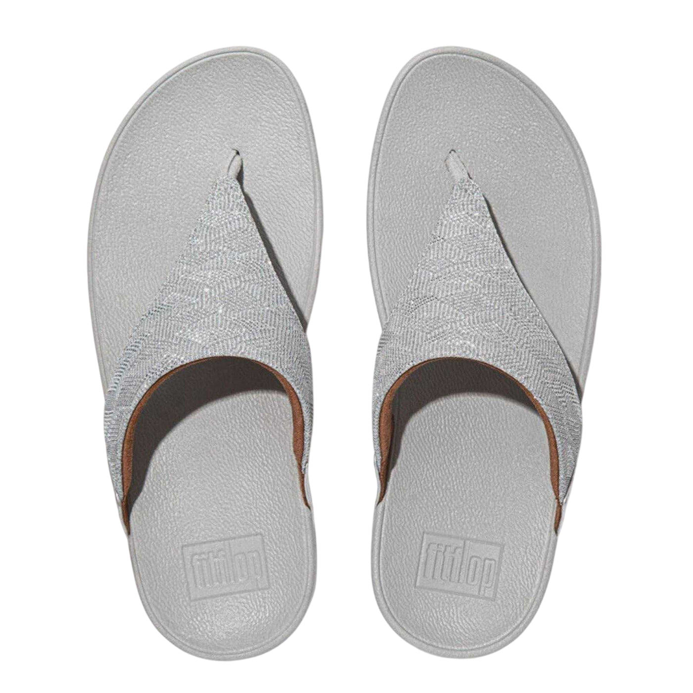 Silver - Lifestyle - FitFlop Womens-Ladies Glitz Toe Post Sandals