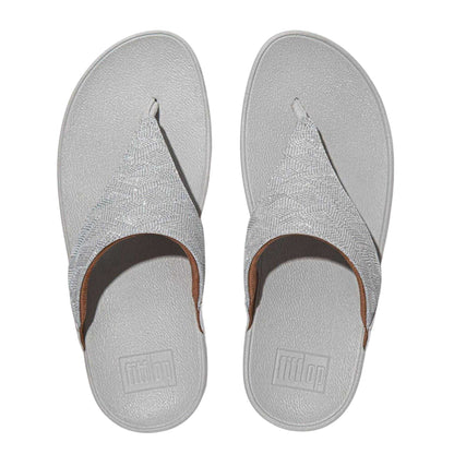 Silver - Lifestyle - FitFlop Womens-Ladies Glitz Toe Post Sandals