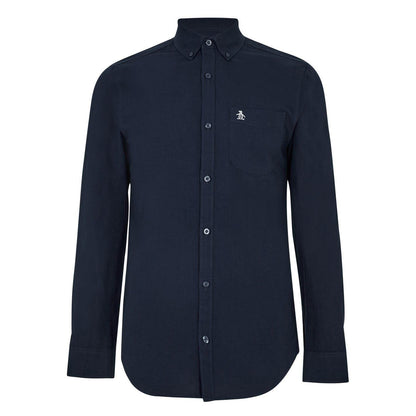 Yale Blue - Front - Original Penguin Mens Oxford Cotton Button-Down Shirt