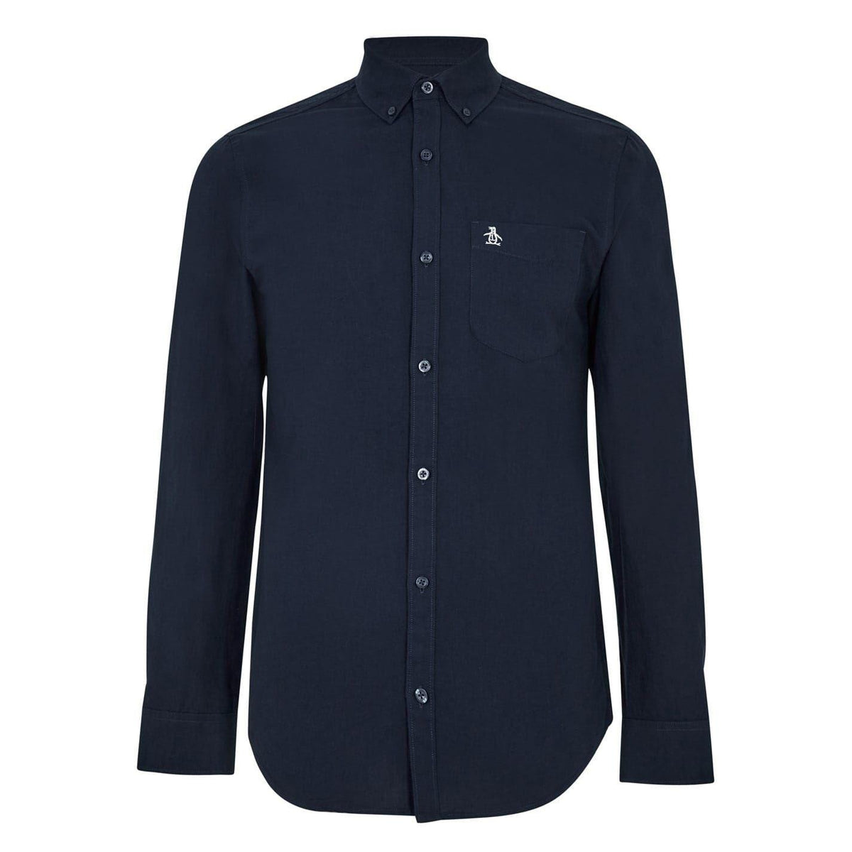 Yale Blue - Front - Original Penguin Mens Oxford Cotton Button-Down Shirt