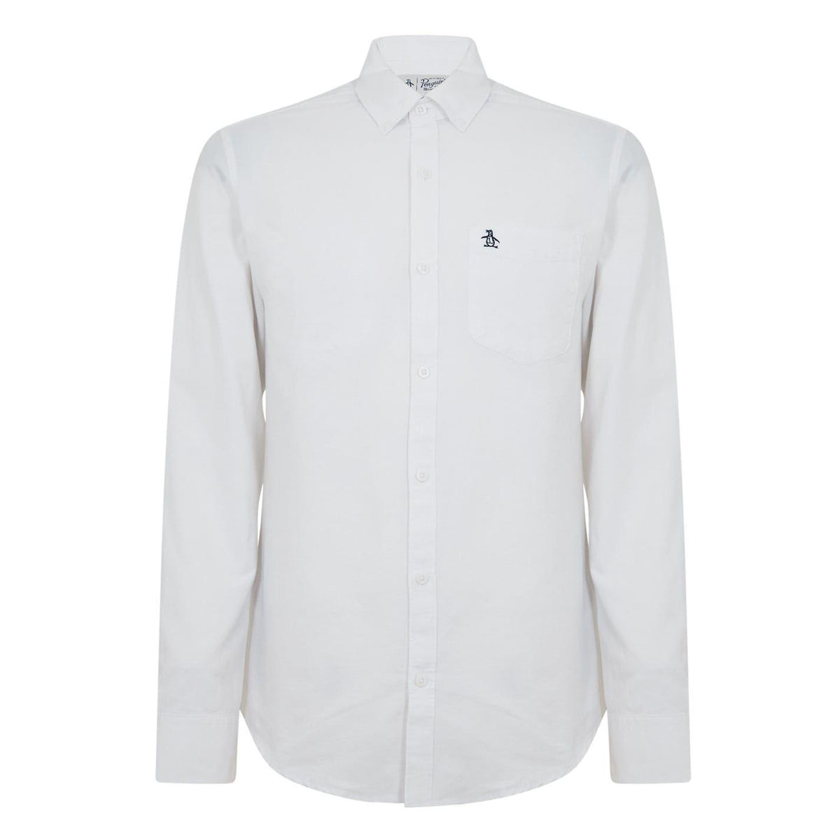 Brilliant White - Front - Original Penguin Mens Oxford Cotton Button-Down Shirt