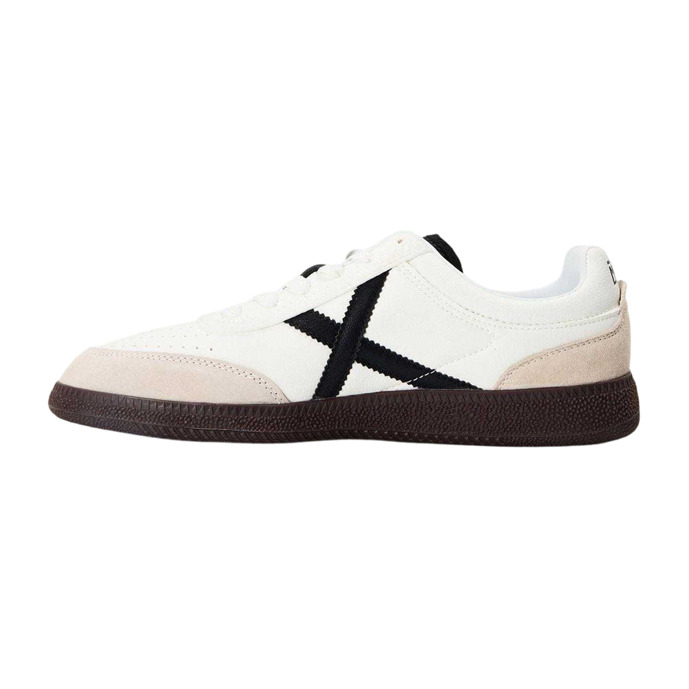 White-Black - Back - Munich Mens Rumba Suede Shoes