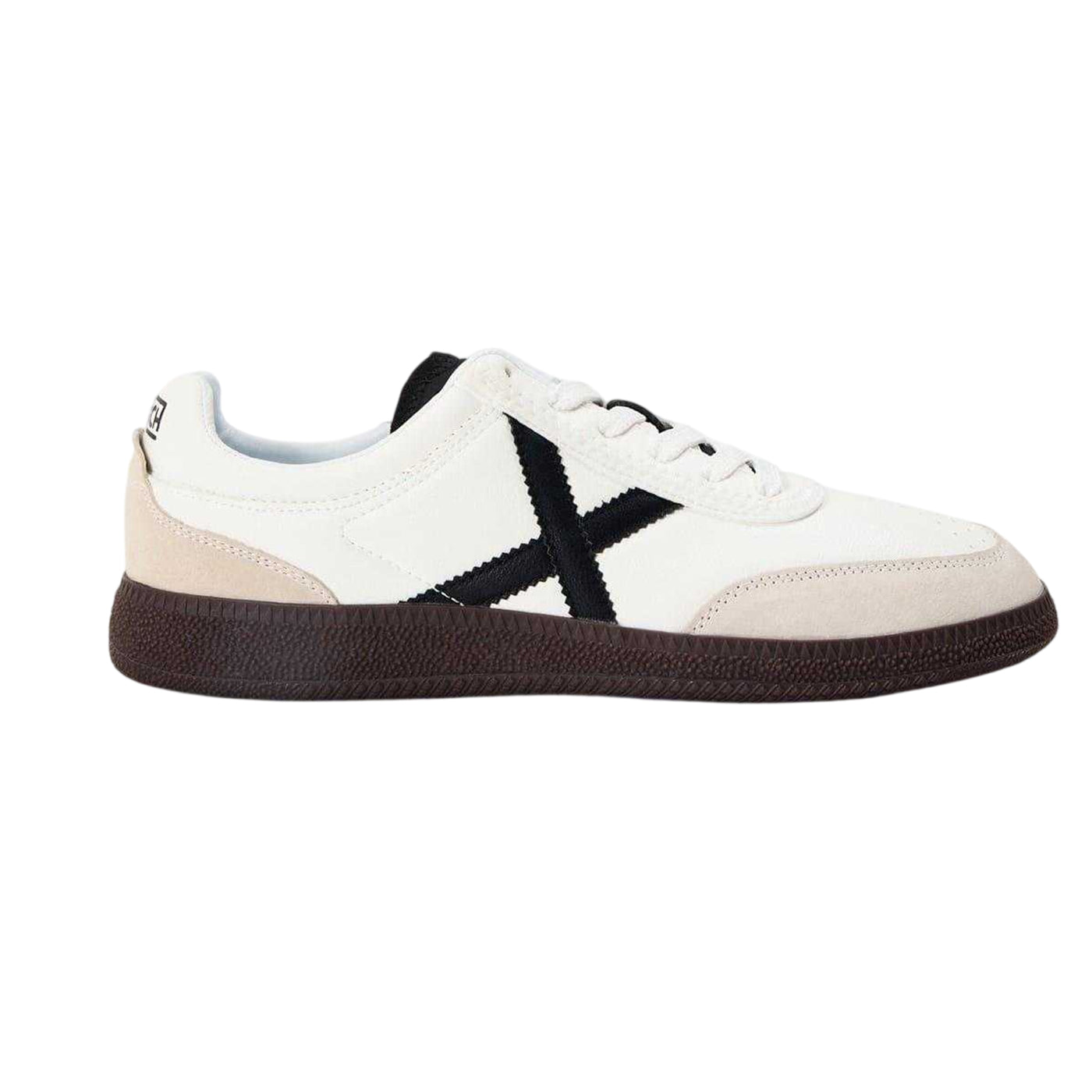 White-Black - Front - Munich Mens Rumba Suede Shoes