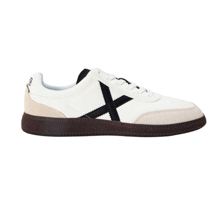 White-Black - Front - Munich Mens Rumba Suede Shoes