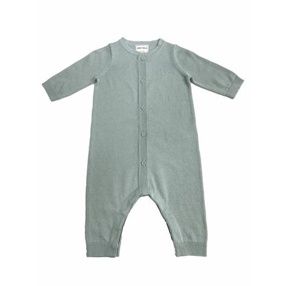 Baby Blue - Front - Jack Wills Baby Cotton Long-Sleeved Sleepsuit