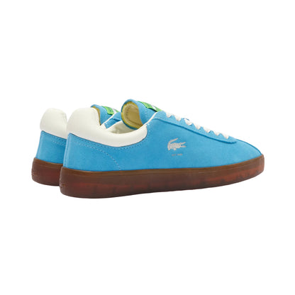 Blue - Back - Lacoste Womens-Ladies Baseshot Suede Trainers