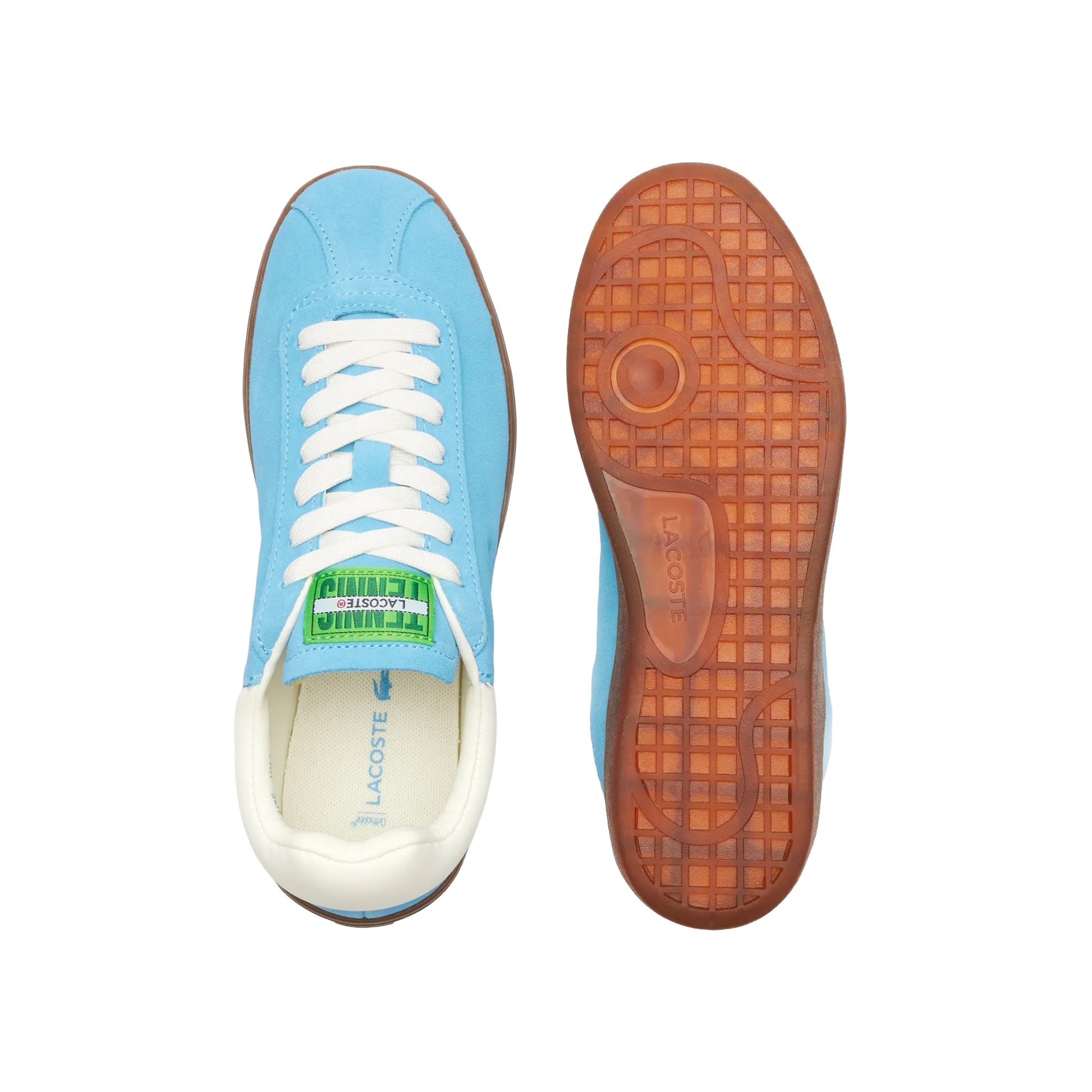 Blue - Lifestyle - Lacoste Womens-Ladies Baseshot Suede Trainers