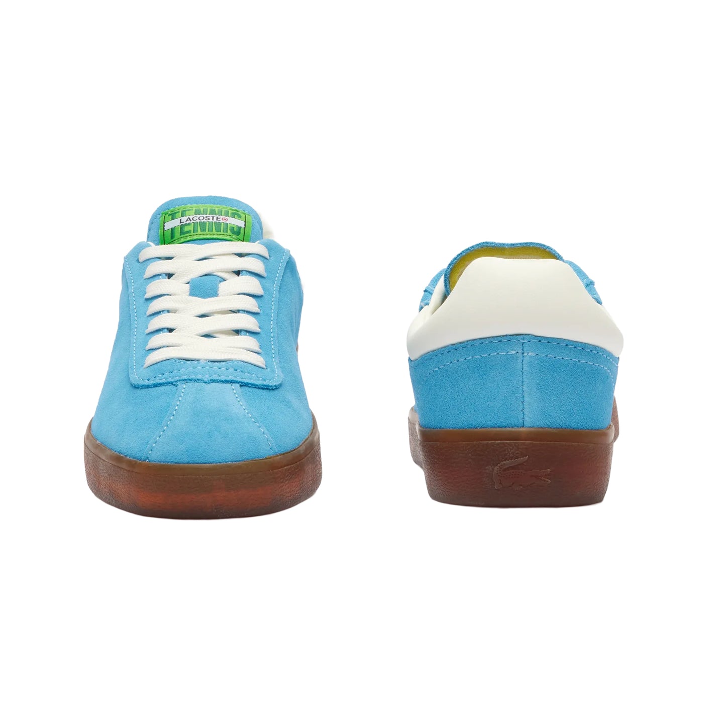 Blue - Pack Shot - Lacoste Womens-Ladies Baseshot Suede Trainers