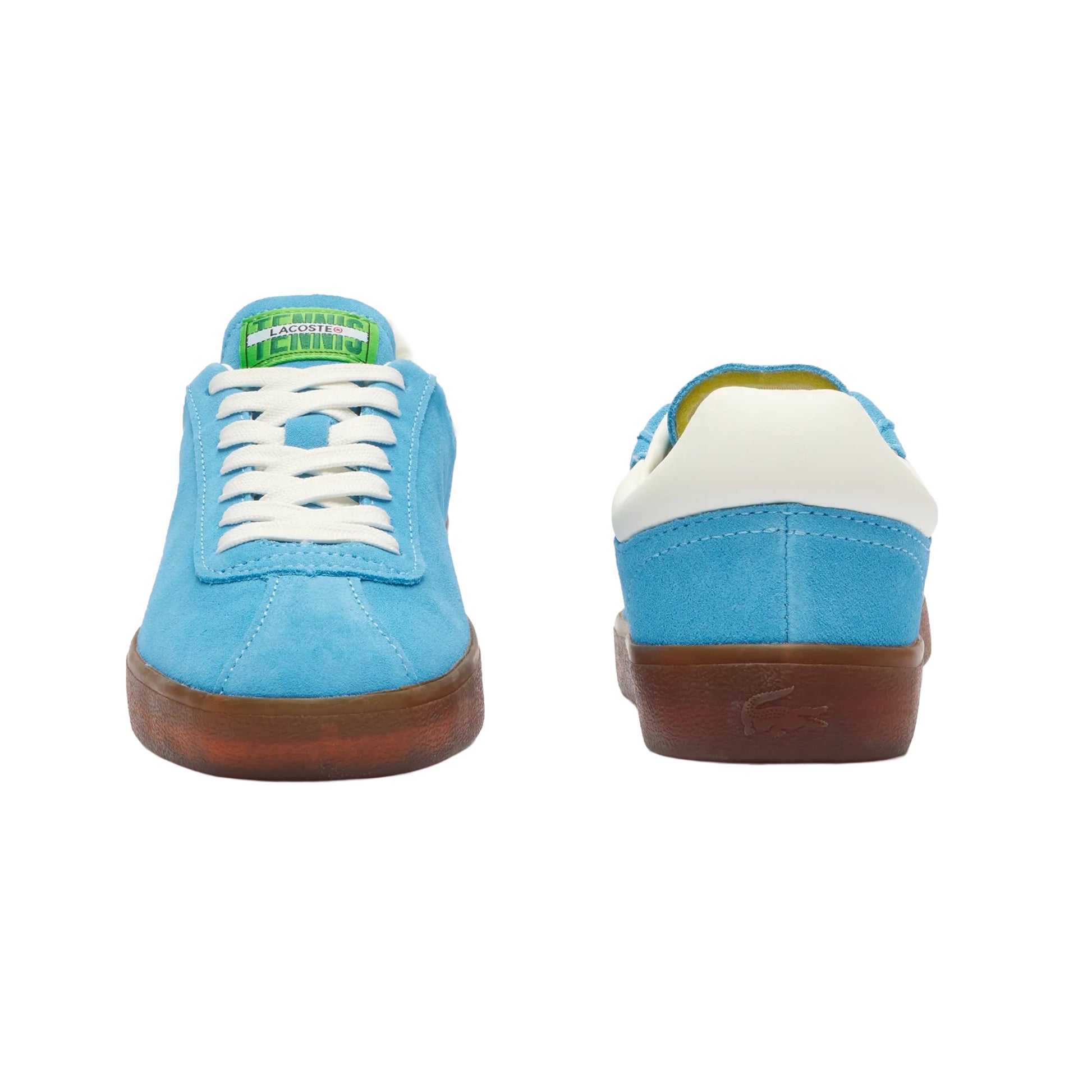 Blue - Pack Shot - Lacoste Womens-Ladies Baseshot Suede Trainers